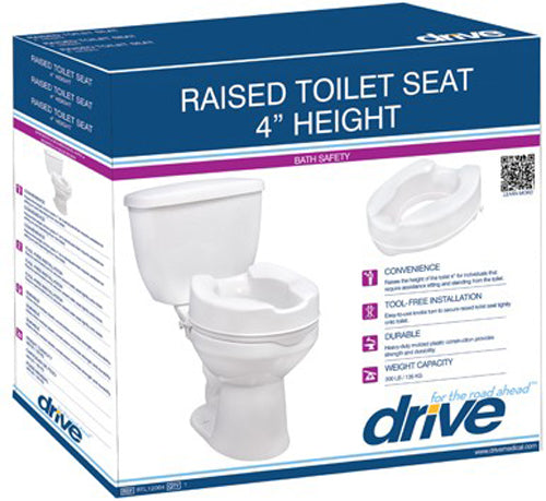 Raised Toilet Seat w/Lid 4" Savannah-style Retail