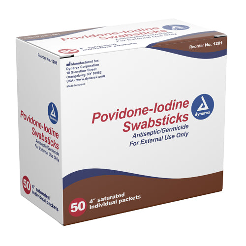 "Povidone Iodine Swabstick Bx/50"
