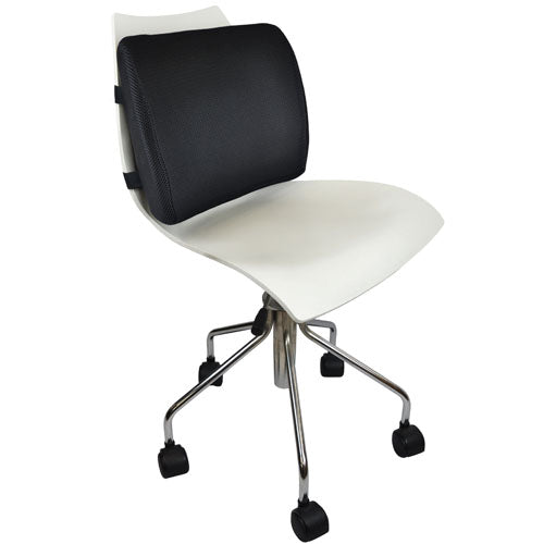 "Lumbar Cushion w/Straps, Black Memory Foam - Blue Jay"