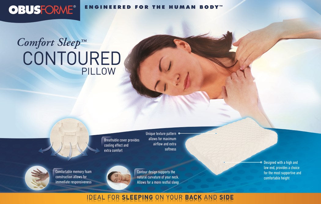 "Comfort Sleep Contoured Pillow by Obusforme"