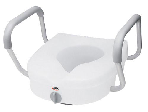 Toilet Seat, E-Z Lock w/Arms Adjustable Handle Width