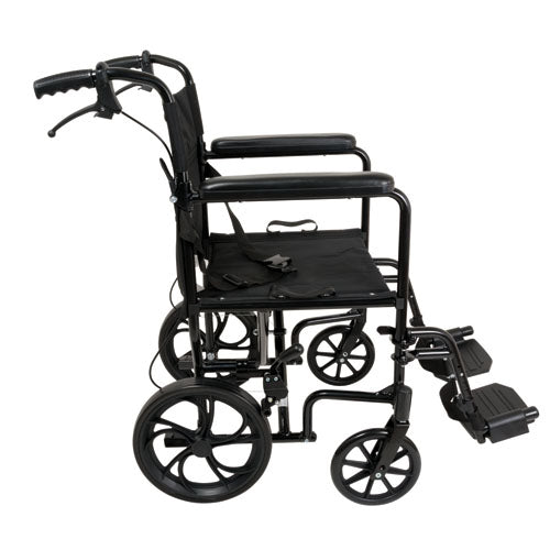 ProBasics Aluminum Transport Chair, 12" Wheels