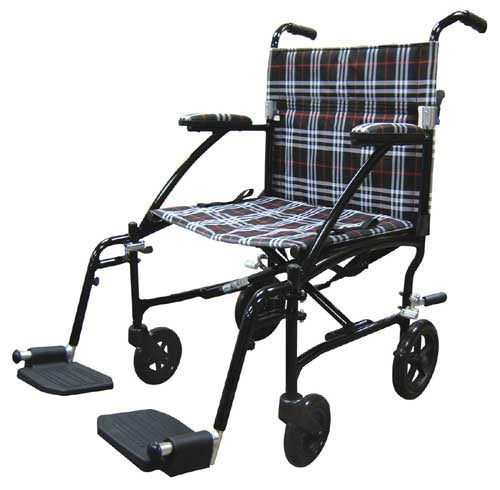 Fly-Lite Transport Chair Black, 19"