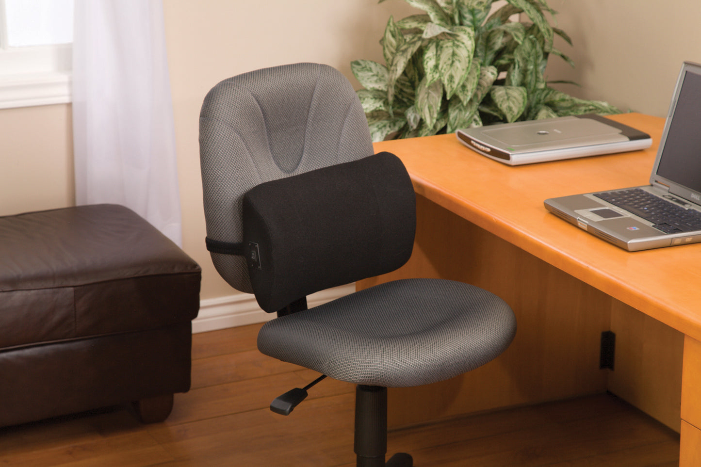 "Lumbar Support with Massage Obusforme Black(Side to Side)"