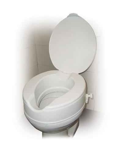 Raised Toilet Seat w/Lid 4" Savannah-style Retail