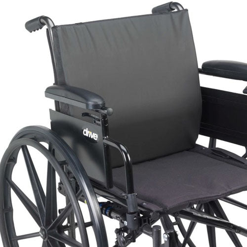 "Wheelchair Back Cushion,18x17"" General Use, w/Lumbar Support"