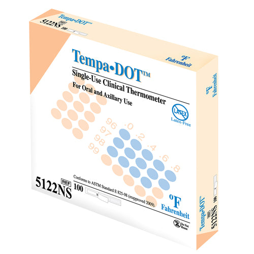 "Tempa-Dot Disposable Thermometer,Non-Sterile Bx/100"