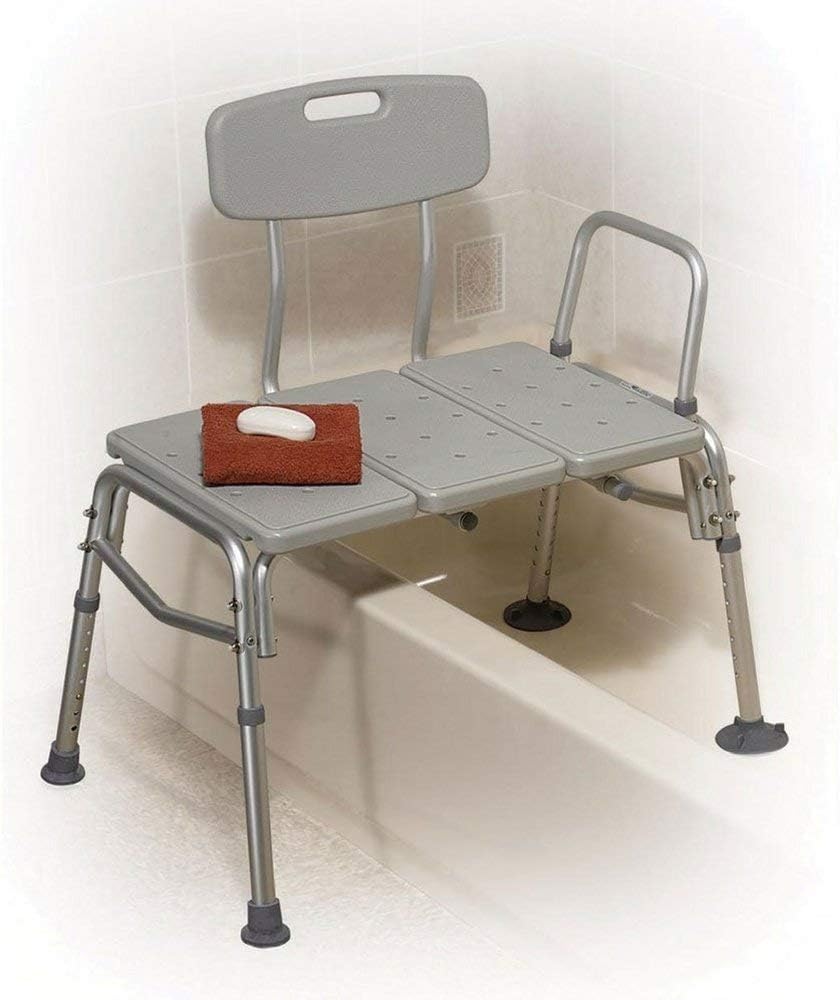 Bathroom Perfect Transfer Bench w/Back, Blue Jay, Case/2