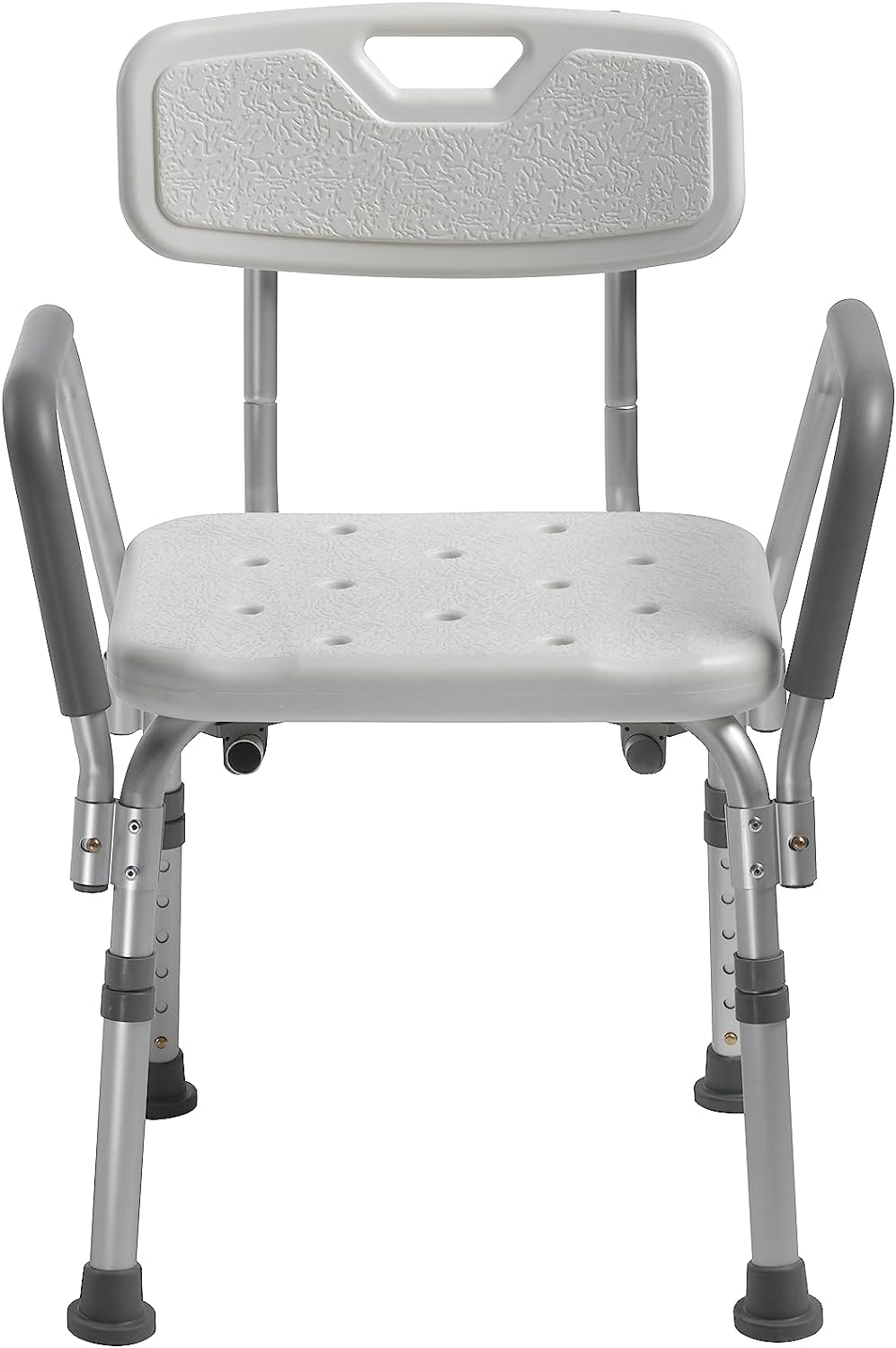 Bath Bench Adj Ht. w/Back-KD Remove. Padded Arms (PMI)