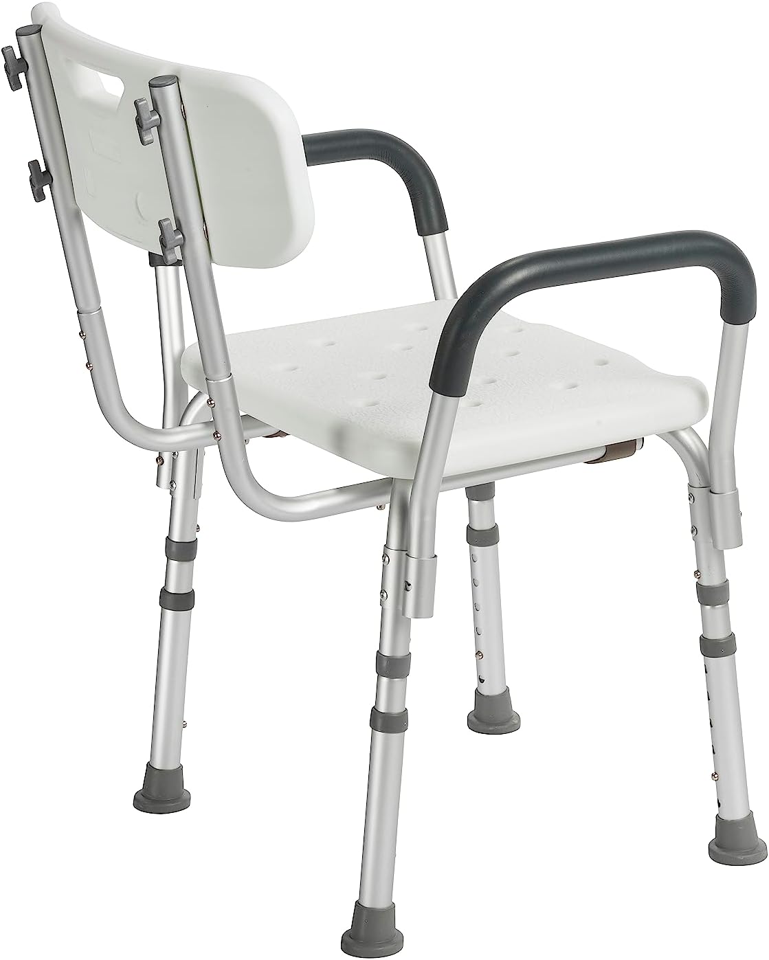 Bath Bench Adj Ht. w/Back-KD Remove. Padded Arms (PMI)