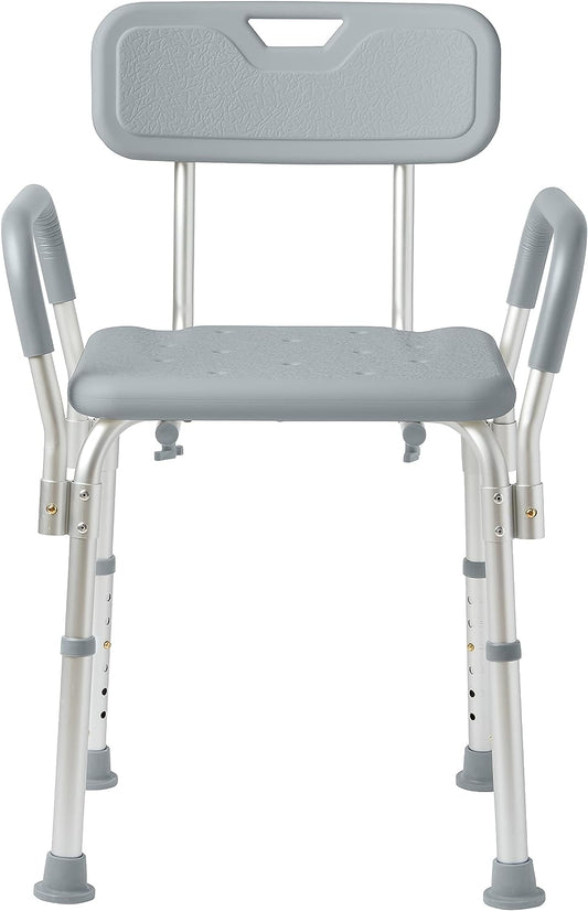 Bathroom Perfect Shower Chair with Back & Padded Arms Cs/2