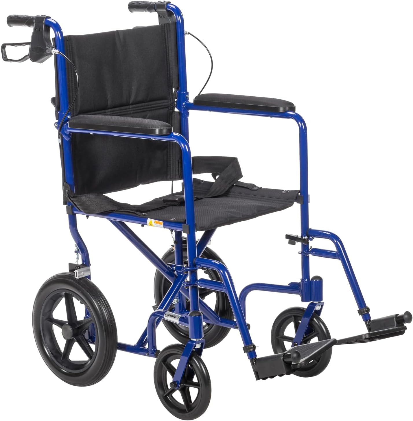 Expedition Aluminum Transport Chair w/Loop Locks, 19" Blue