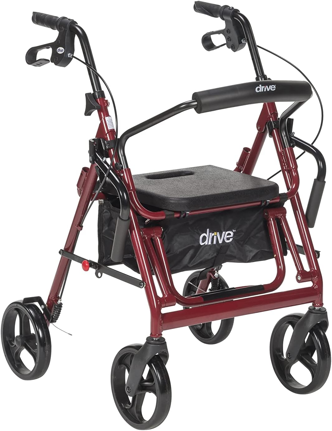 Duet Rollator/Transport Chair Burgundy