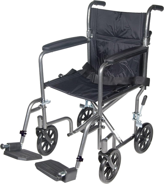 Wheelchair Transport 17" Silver Vein Finish