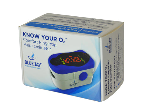 "Comfort Finger Tip Pulse Oximeter Blue Jay Brand"