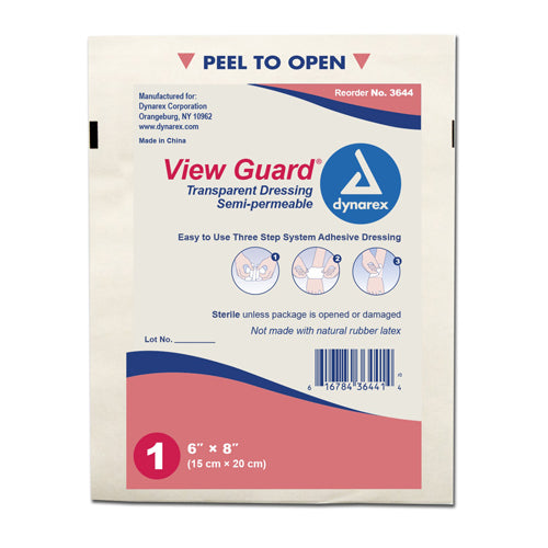 "Transparent Dressing Sterile 6"" x 8"" Bx/10"