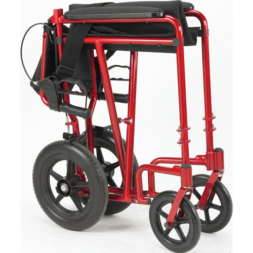 Expedition Aluminum Transport Chair w/Loop Locks, 19" Red