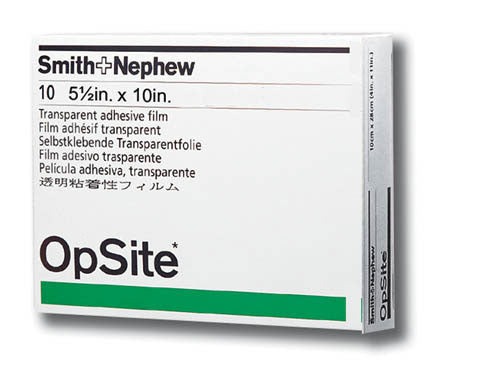 "Opsite 5.5x4in Transparent Film Dressing, Bx/10"